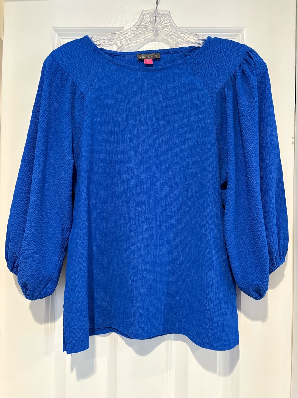Vince Camuto Crinkled Puff Three-Quarter Sleeve Top Size XS